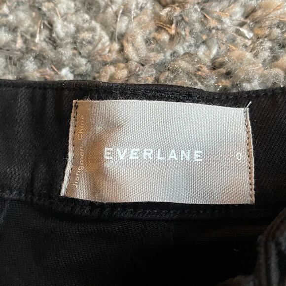 NEW Everlane The Straight Leg Crop Jeans in Black Size 0 - Picture 4 of 7